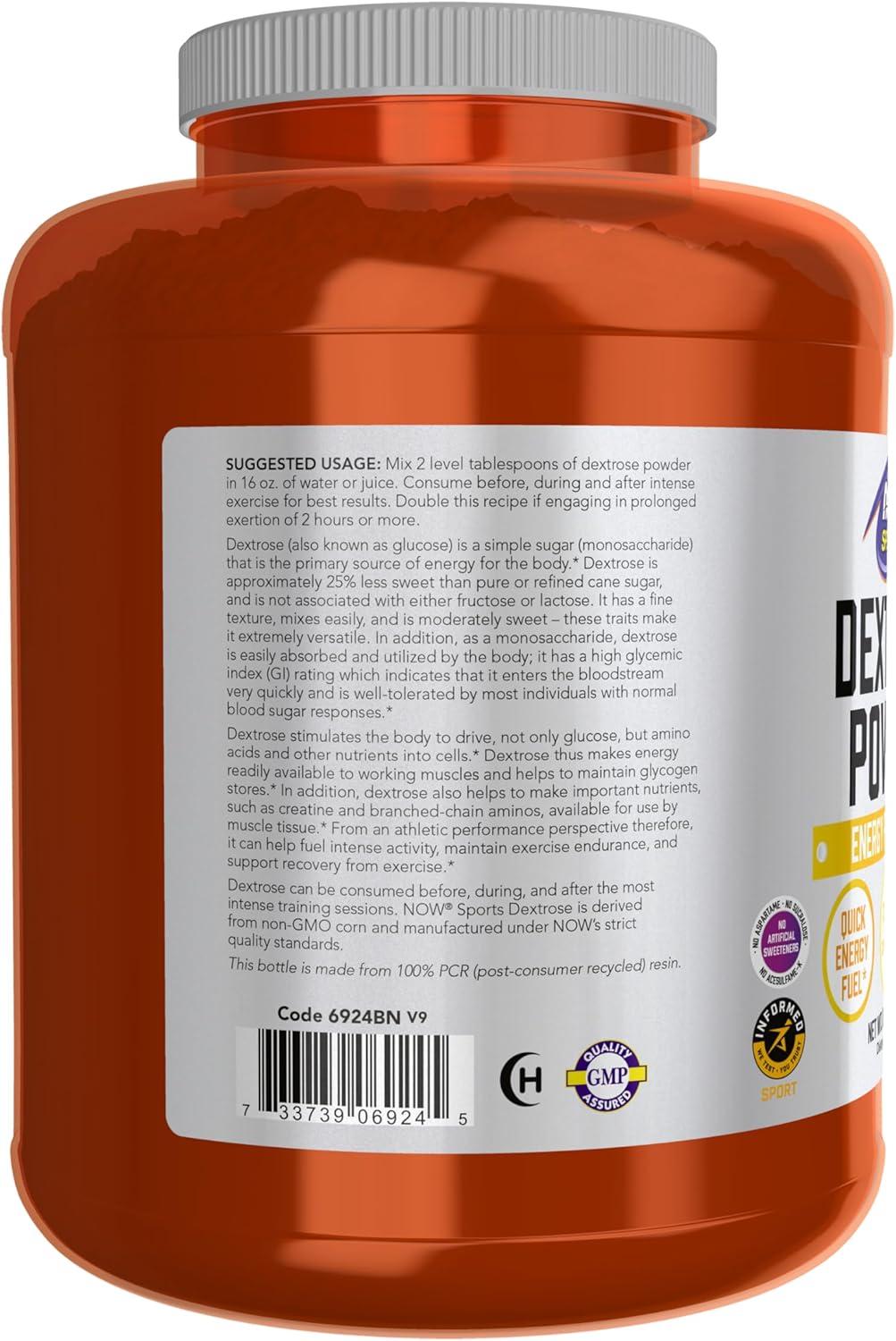 imageNOW Foods Sports Nutrition Dextrose Powder Monosaccharide Energy Production 10Pound