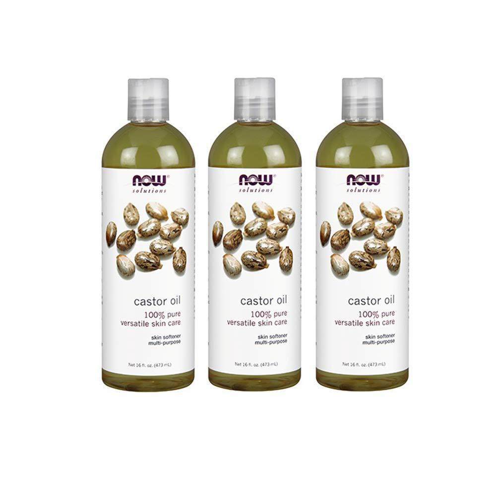 imageNOW Foods Solutions Castor Oil 100 Pure Versatile Skin Care MultiPurpose Skin Softener 4Ounce16 Fl Oz Pack of 3