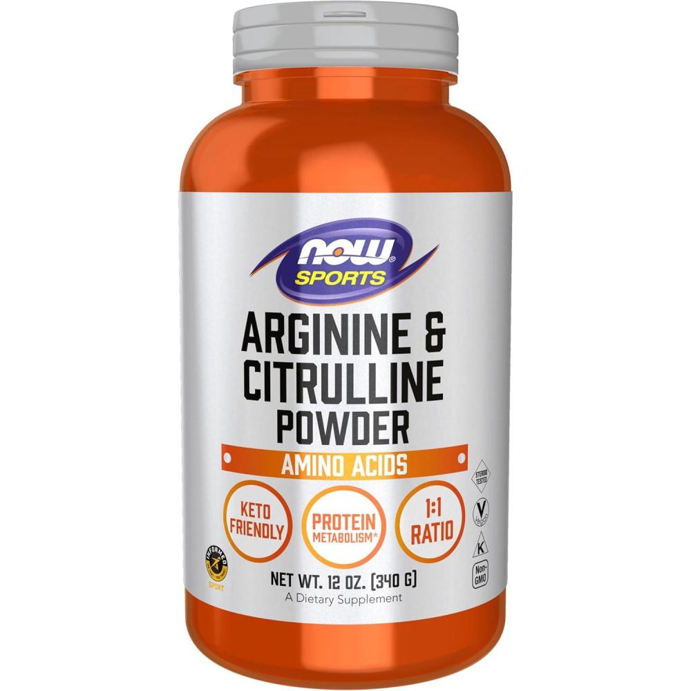 imageNOW Foods Sports Nutrition Arginine amp Citrulline Powder 11 Ratio Amino Acid 12OunceUnflavored