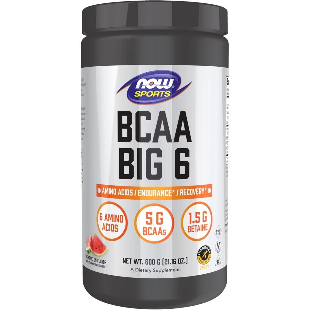 imageNOW Foods Sports Nutrition BCAA Branched Chain Amino Acids Big 6 Grape Flavor 600 GramsWatermelon