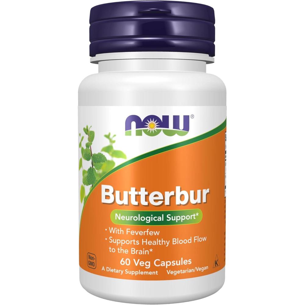 imageNOW Foods Supplements Butterbur with Feverfew Neurological Support 60 Veg Capsules60 Count Pack of 1