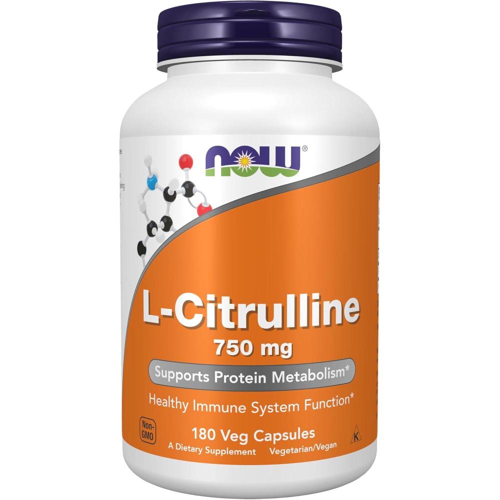 imageNOW Foods Supplements LCitrulline 750 mg Supports Protein Metabolism Amino Acid 180 Veg Capsules180 Count Pack of 1