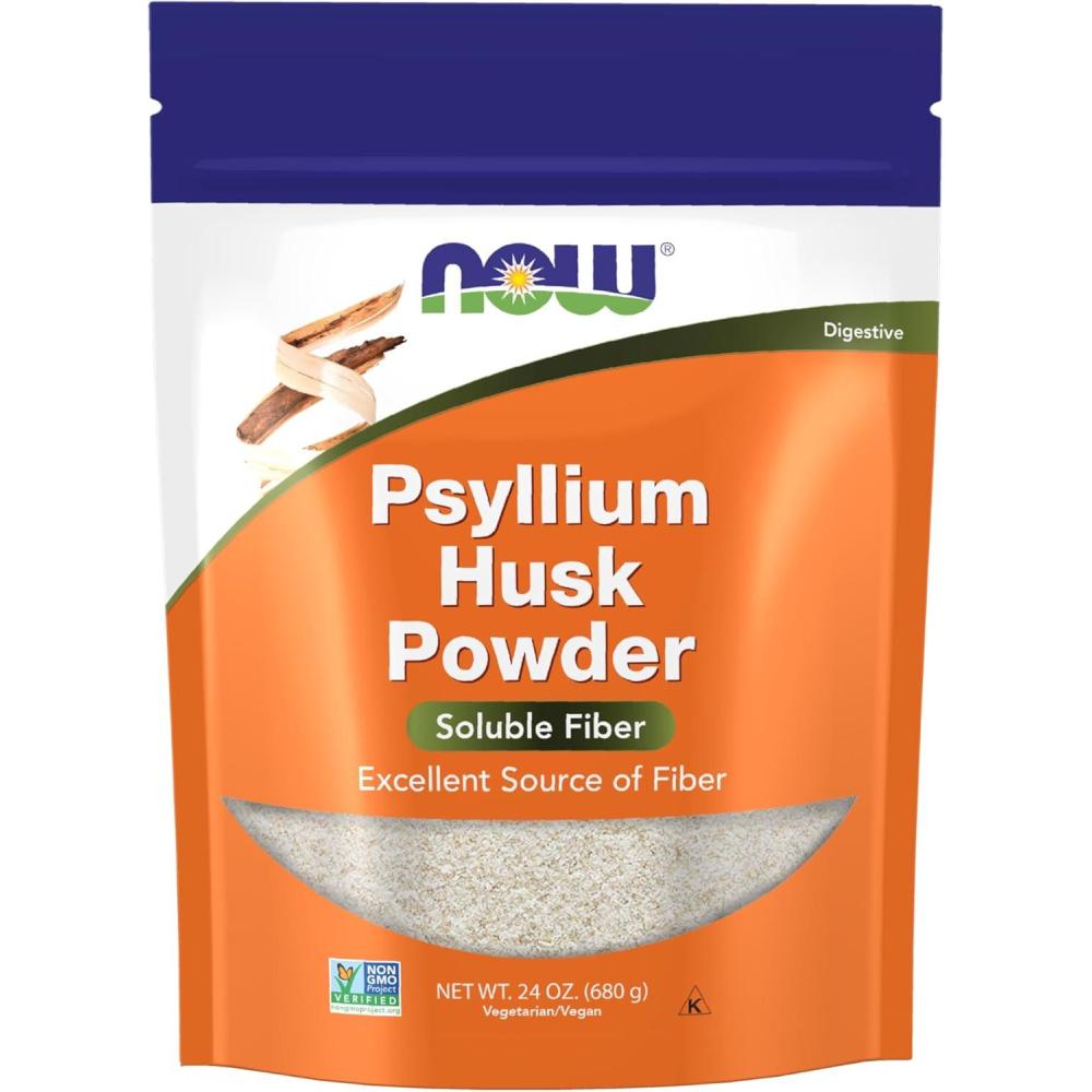imageNOW Foods Supplements Psyllium Husk Powder NonGMO Project Verified Soluble Fiber 24Ounce15 Pound Pack of 1