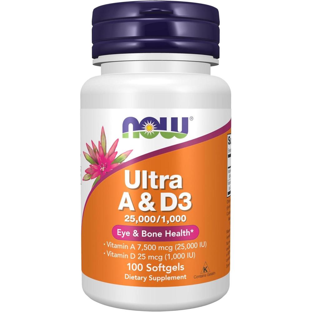 imageNOW Foods Supplements Vitamin A amp D3 250001000 IU Eye Health Essential Nutrition 100 Softgels