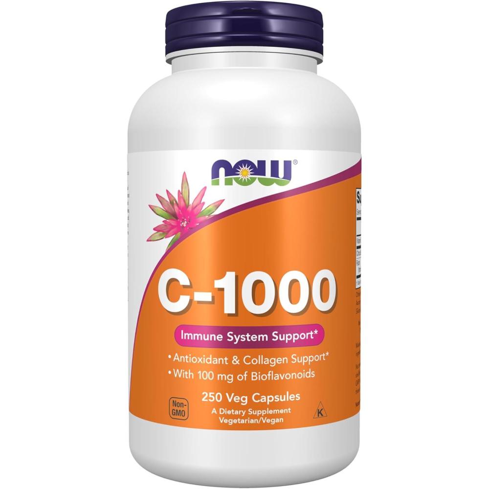 imageNOW Foods Supplements Vitamin C1000 with 100 mg of Bioflavonoids Antioxidant Protection 250 Veg Capsules250 Caps by Now