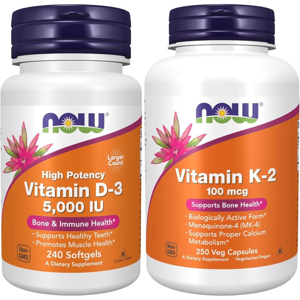 imageNOW Foods Supplements Vitamin D3 5000 IU High Potency Structural Support 240 SoftgelsVitamin D3  K2