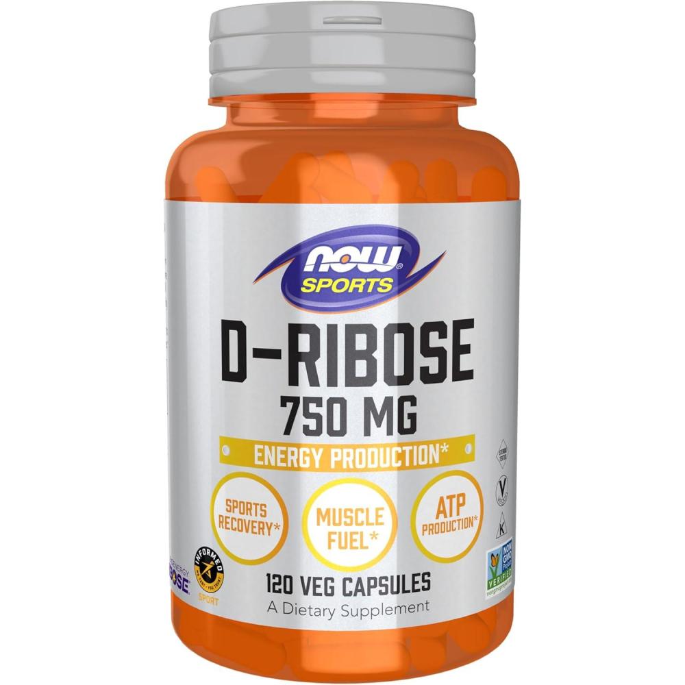 imageNOW Sports Nutrition DRibose 750 mg Certified NonGMO Energy Production 120 Veg Capsules120 Count Pack of 1