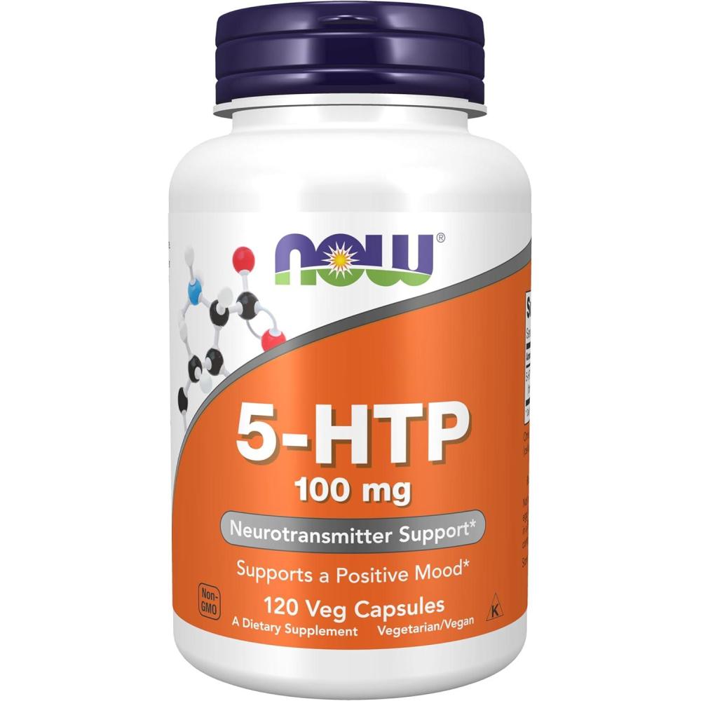 imageNOW Supplements 5HTP 5hydroxytryptophan 100 mg Neurotransmitter Support 120 Veg Capsules120 Count Pack of 1