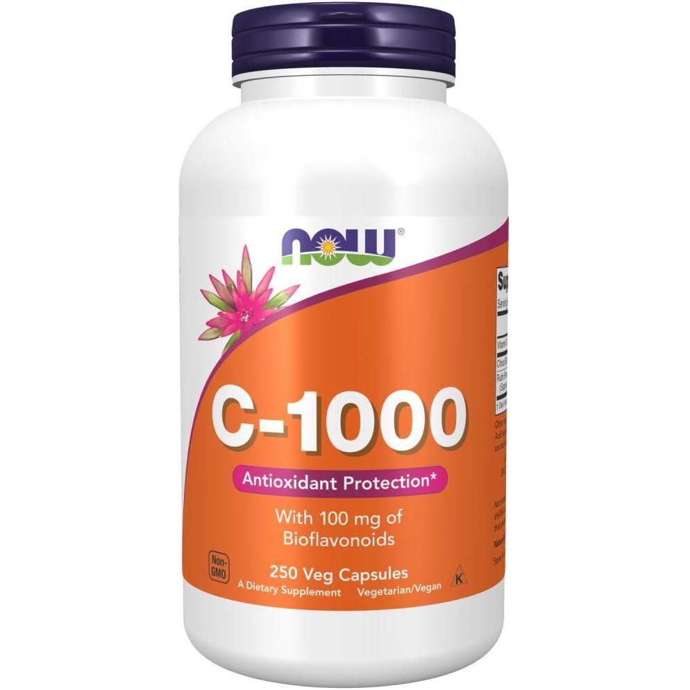 imageNow Supplements Vitamin C1000 with 100 mg of Bioflavonoids Antioxidant Protection 250 Veg Capsules Pack of 2