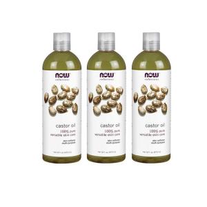 NOW Foods Solutions, Castor Oil, 100% Pure Versatile Skin Care, Multi-Purpose Skin Softener, 4-Ounce(16 Fl Oz (Pack of 3))