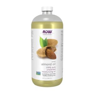 NOW Foods Solutions, Sweet Almond Oil, 100% Pure Moisturizing Oil, Promotes Healthy-Looking Skin, Unscented , 4-Ounce(32 Fl Oz (Pack of 1))