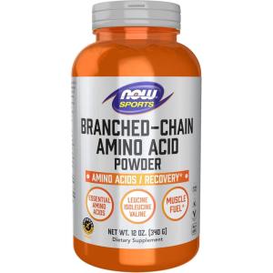 NOW Foods Sports Nutrition, Branched Chain Amino Acid Powder with Leucine, Isoleucine, and Valine, 12-Ounce(12 Ounce (Pack of 1))