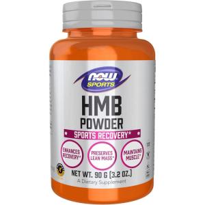 NOW Foods Sports Nutrition, HMB (β-Hydroxy β-Methylbutyrate)Powder, Sports Recovery*, 90 Grams(Unflavored)