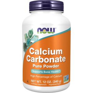 NOW Foods Supplements, Calcium Carbonate Powder, High Percentage of Calcium, Supports Bone Health*, 12-Ounce(12 Ounce (Pack of 1))