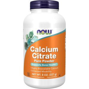 NOW Foods Supplements, Calcium Citrate Powder, Highly Bioavailable Calcium, Supports Bone Health*, 8-Ounce(Unflavored)