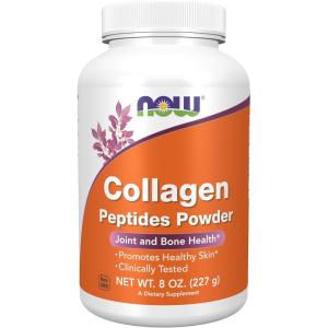 NOW Foods Supplements, Collagen Peptides Powder, Clinically Tested, Joint and Bone Health*, 8-Ounce(Unflavored)