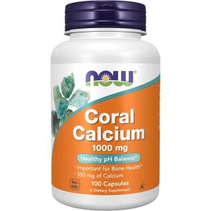 NOW Foods Supplements, Coral Calcium 1,000 mg, Bone Health*, Healthy pH Balance*, 250 Veg Capsules(100 Count (Pack of 1))