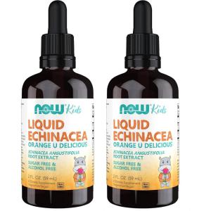 NOW Foods Supplements, Kids Liquid Echinacea with Dropper, Immune System Support, Formulated for Kids, 2 Fl Ounce, packaging may vary(2 Fl Oz (Pack of 2))