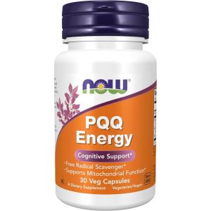 NOW Foods Supplements, PQQ Energy, Free Radical Scavenger*, Cognitive Support*, 30 Veg Capsules