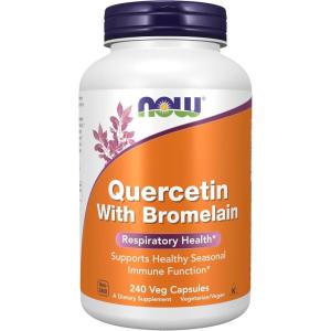 NOW Foods Supplements, Quercetin with Bromelain, Balanced Immune System*, 240 Veg Capsules(240 Count (Pack of 1))