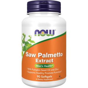 NOW Foods Supplements, Saw Palmetto Extract with Pumpkin Seed Oil and Zinc, Men’s Health*, 90 Softgels(90 Count (Pack of 1))