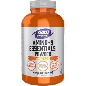 NOW Sports Nutrition, Amino-9 Essentials™ Powder, Enhanced Protein Synthesis, Amino Acids, 330-Grams