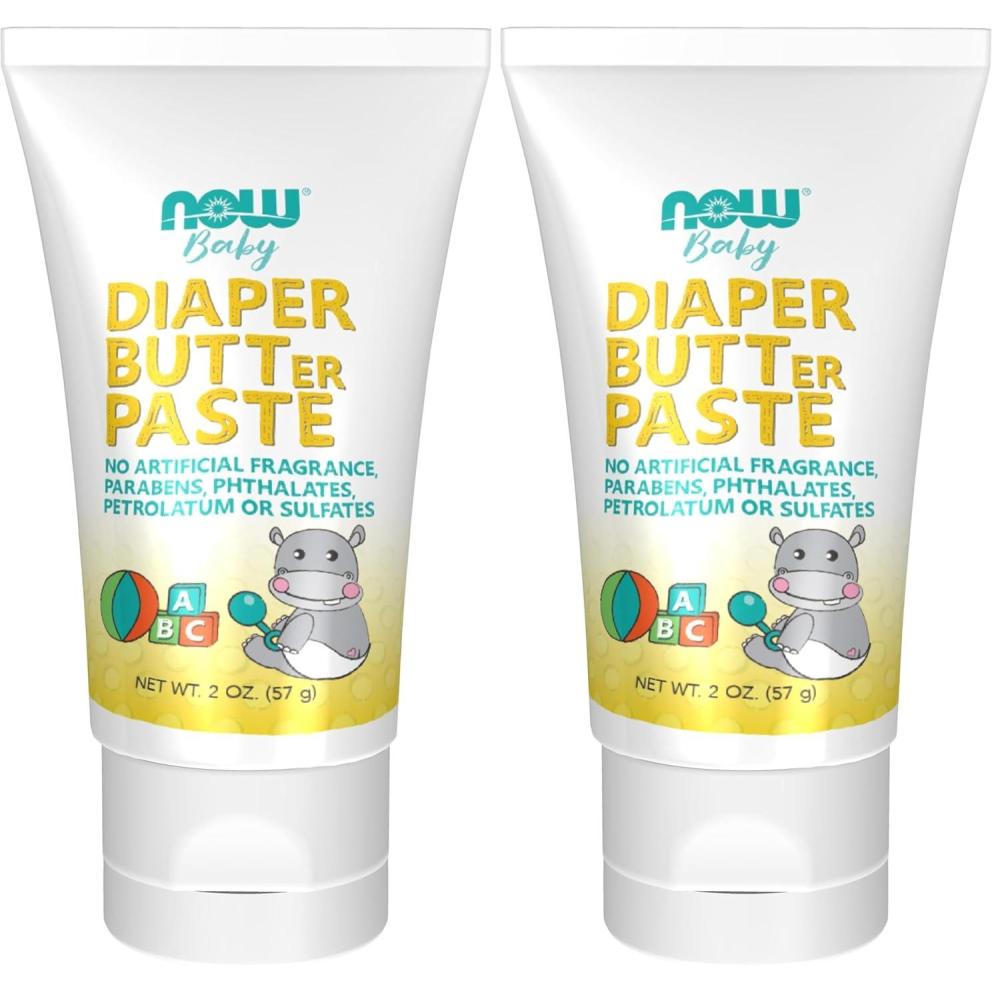 imageNOW Foods Baby Diaper Butter Paste Fragrance Free No Artificial Fragrance Parabens Phthalates or Petrolatum 2Ounce2 Ounce Pack of 2
