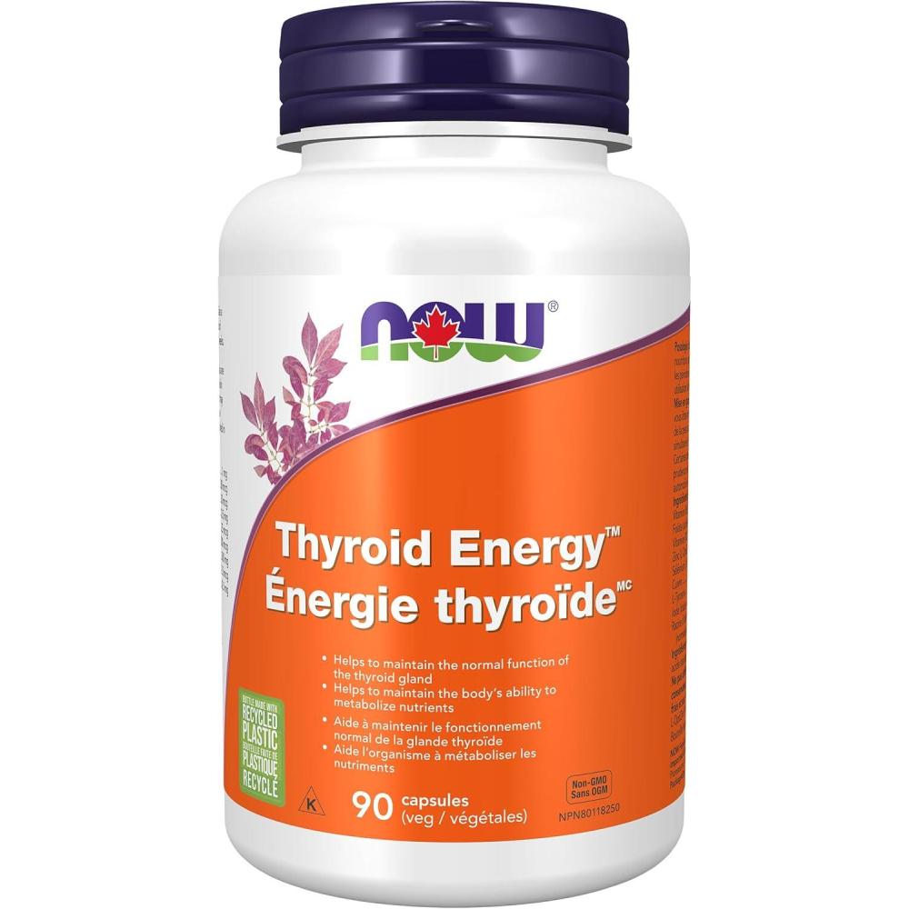 imageNOW Foods Supplements Thyroid Energy Iodine and Tyrosine plus Selenium Zinc and Copper 90 Veg Capsules90 Count Pack of 1