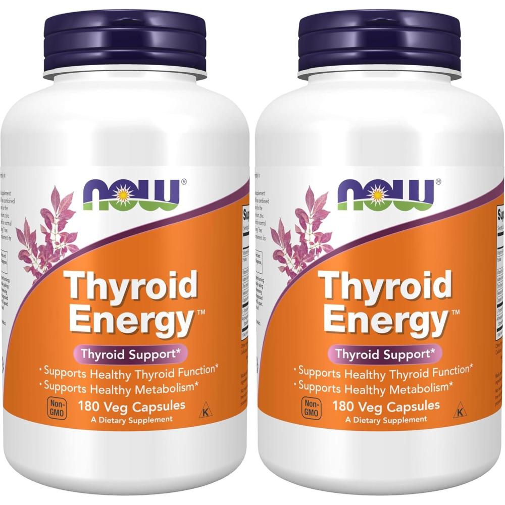 imageNOW Foods Supplements Thyroid Energy Iodine and Tyrosine plus Selenium Zinc and Copper 90 Veg Capsules90 Count Pack of 2