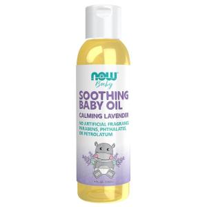 NOW Baby, Gentle Shampoo and Wash, Calming Lavender, Paraben Free, 8 Fluid Ounces(Baby Oil)