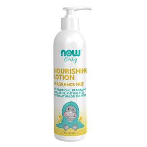 NOW Baby, Nourishing Baby Lotion, Fragrance Free, Paraben Free, 8 Fluid Ounces(8 Fl Oz (Pack of 1))