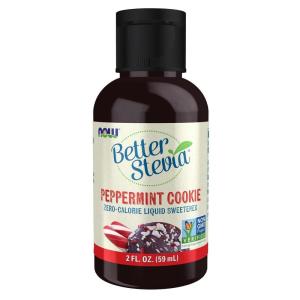 NOW Foods, Better Stevia Liquid, Dark Chocolate, Zero-Calorie Liquid Sweetener, Low Glycemic Impact, Certified Non-GMO, 2-Ounce(Peppermint Cookie)
