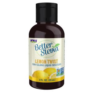 NOW Foods, Better Stevia Liquid, Lemon Twist, Zero-Calorie Liquid Sweetener, Low Glycemic Impact, Certified Non-GMO, 2-Ounce(Lemon Twist)