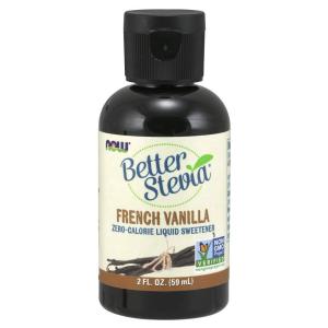 NOW Foods, Better Stevia, Liquid Zero-Calorie Sweetener, Cinnamon Vanilla Flavor, Certified Non-GMO, 2 Fl Oz(French Vanilla)