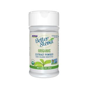 NOW Foods BetterStevia Organic Zero-Calorie Extract Powder, Keto Friendly, Suitable for Diabetics, No Erythritol, 1 Pound(1 Ounce (Pack of 1))