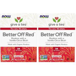 NOW Foods Give a Tea™ Ojibwa Tea, Herbal, Caffeine-Free, 24 bags, traditional North American blend for overall wellness(Rooibos)