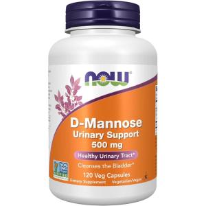 NOW Foods Supplements, D-Mannose 500 mg, Non-GMO Project Verified, Healthy Urinary Tract*, 120 Veg Capsules