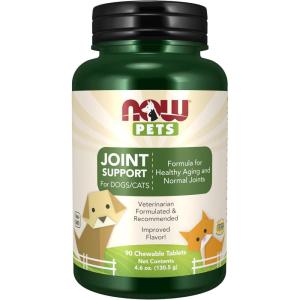 NOW Pet Health, Joint Support Supplement, Formulated for Cats & Dogs, NASC Certified, 90 Chewable Tablets