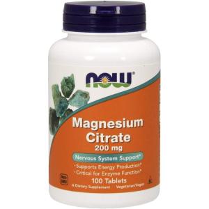 NOW Supplements, Magnesium Citrate, Enzyme Function*, Nervous System Support*, 120 Veg Capsules(100 Count (Pack of 1))