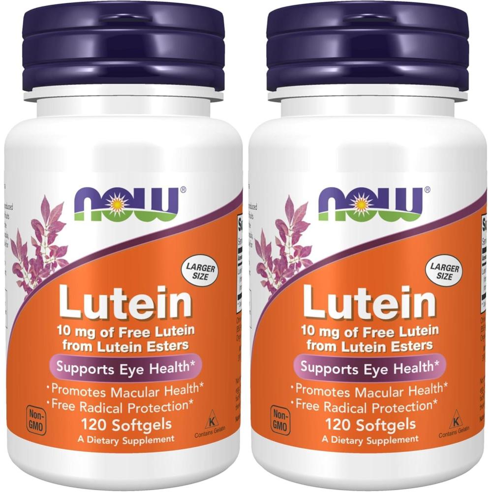imageNOW Foods Supplements Lutein 10 mg with 10 mg of Free Lutein from Lutein Esters 60 Softgels1 Count Pack of 2