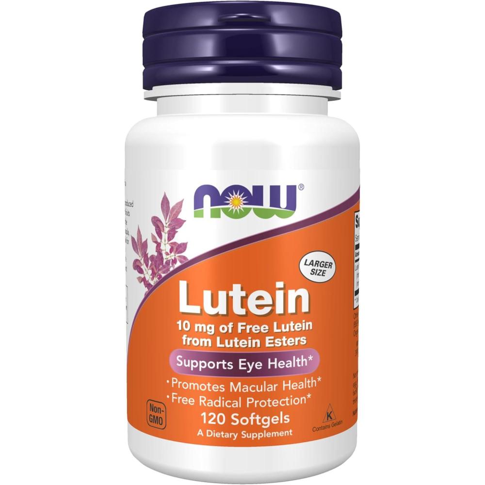 imageNOW Foods Supplements Lutein 10 mg with 10 mg of Free Lutein from Lutein Esters 60 Softgels120 Count Pack of 2