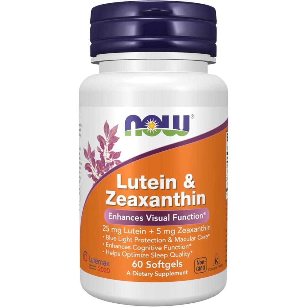 imageNOW Foods Supplements Lutein amp Zeaxanthin with 25 mg Lutein and 5 mg Zeaxanthin 60 SoftgelsUnflavored