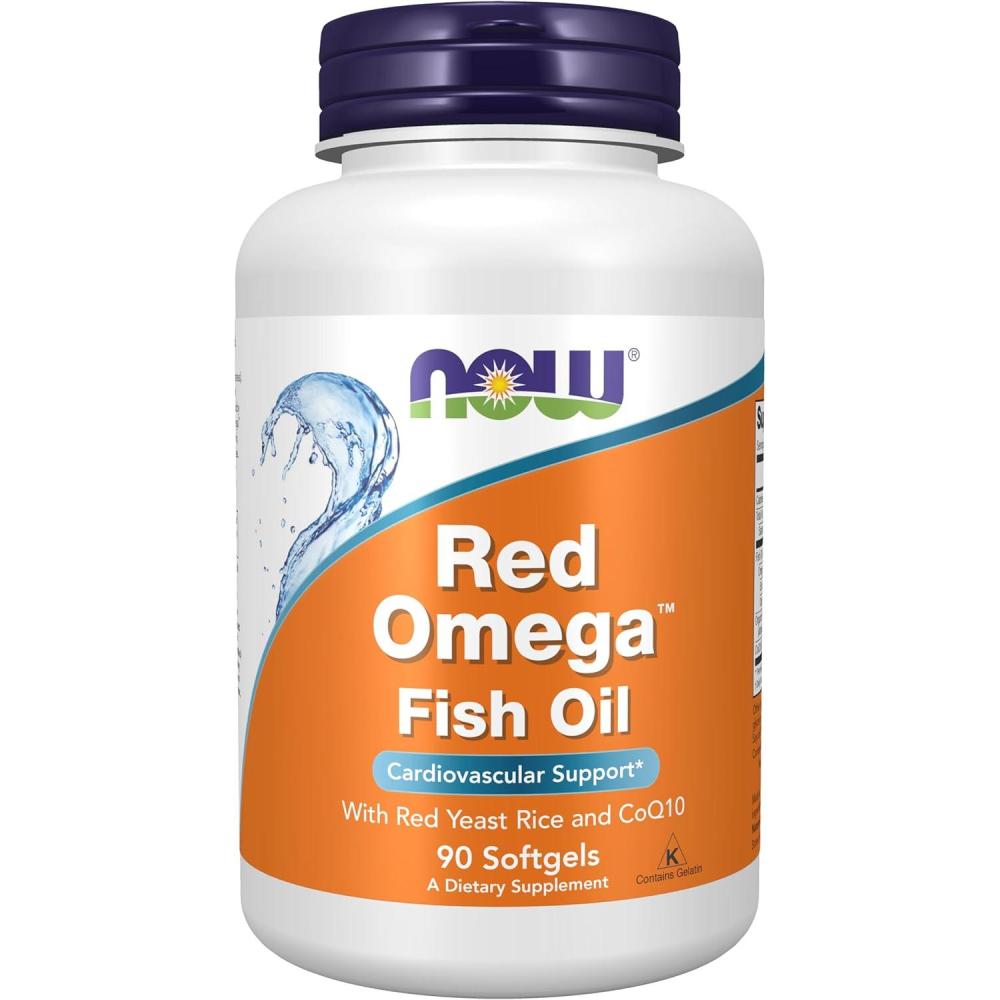 imageNOW Foods Supplements Red Omega with CoQ10 30 mg and Omega3 Fish Oil Cardiovascular Support 90 Softgels90 Count Pack of 1