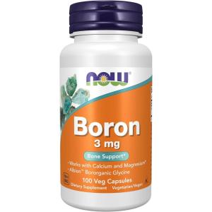 NOW Foods Supplements, Boron 3 mg (Bororganic Glycine), Structural Support*, 100 Veg Capsules(100 Count (Pack of 1))