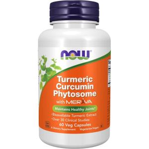 NOW Foods Supplements, Curcumin Phytosome, Bio-Enhanced Turmeric Extract, 60 Veg Capsules(60 Count (Pack of 1))