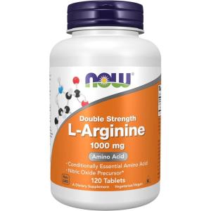 NOW Foods Supplements, L-Arginine 1,000 mg, Nitric Oxide Precursor*, Amino Acid, 120 Tablets(Unflavored)