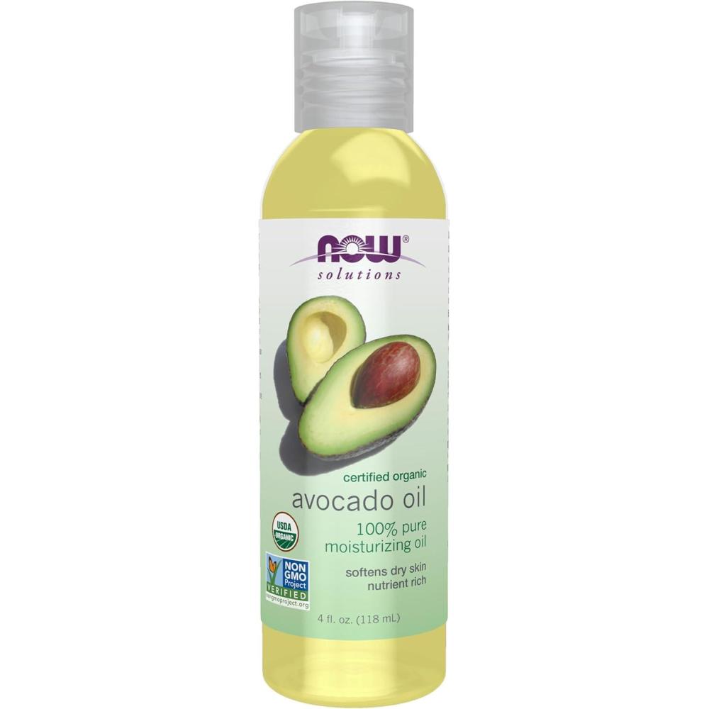 imageNOW Foods Solutions Organic Avocado Oil 100 Pure Moisturizing Oil Nutrient Rich and Hydrating 4Ounce4 Fl Oz Pack of 1