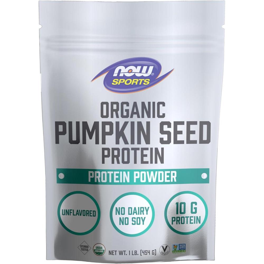 imageNOW Foods Sports Nutrition Organic Pumpkin Seed Protein Powder With 10g of Protein Certified NonGMO Unflavored 1PoundUnflavored