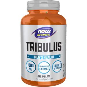 NOW Foods Sports Nutrition, Tribulus (Tribulus terrestris) 1,000 mg, Double Strength, Men’s Health, 180 Tablets(180 Count (Pack of 1))