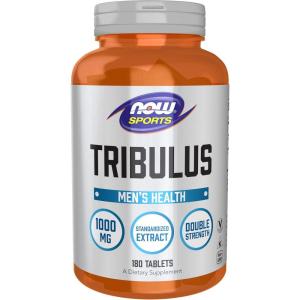 NOW Foods Sports Nutrition, Tribulus (Tribulus terrestris) 1,000 mg, Double Strength, Men’s Health, 180 Tablets(180 Count (Pack of 2))